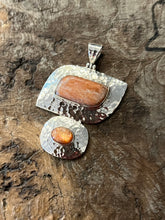 Silver Asymmetry Sun Stone Pendant