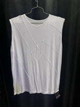 Geometric Seam Silver Grommet Men's Tank
