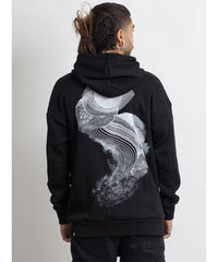 Mantra Sun Hoodie Black and White
