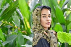 La Liberte Maya Black and Gold Hoodie