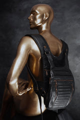 Black Leather Backpack