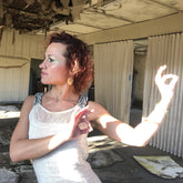 Mother of Pearl Shell sculpted earrings