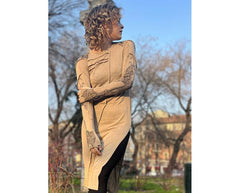 Long Sleeve Dress with Tribal Print