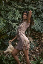 RUNE DRESS VICTORY - Cocoa & Pink Gold