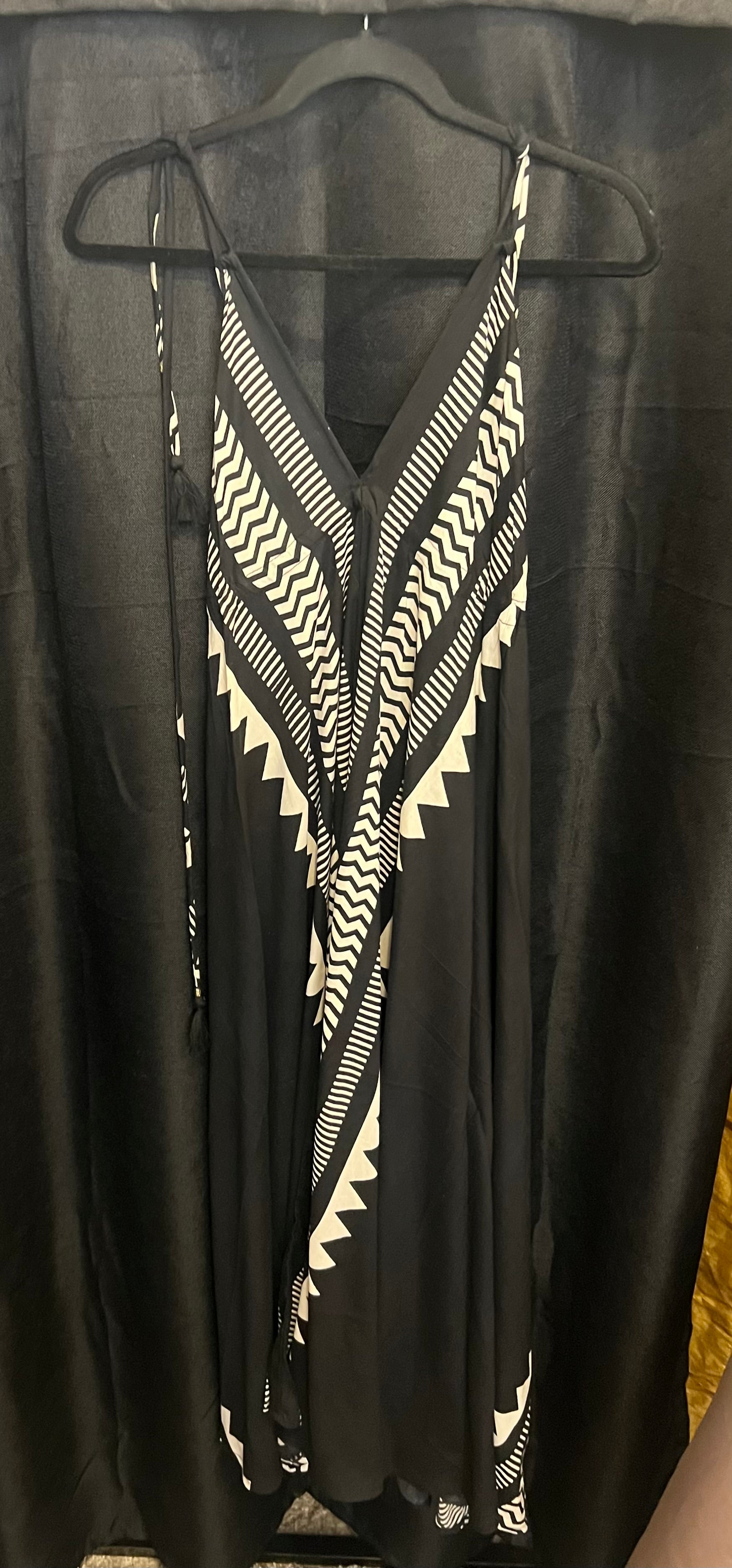 Long Bamboo Geometric Dress