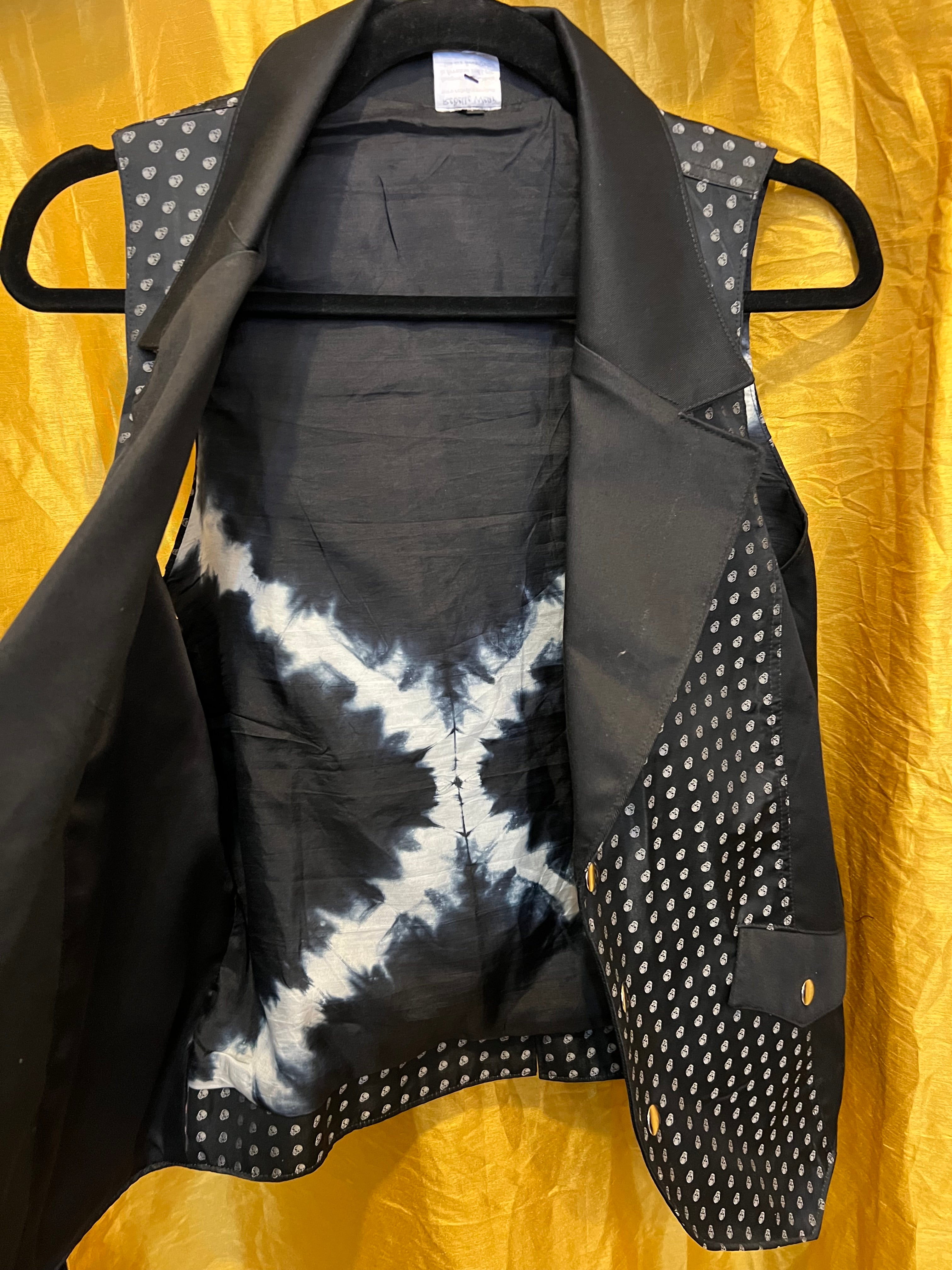 Rebelle Cotton Silk Lined Collar Vest