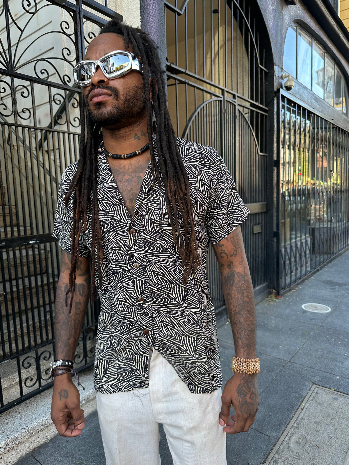 Geometric Vision Button Down Man