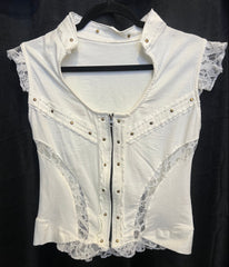 Lace Corset Zip Top