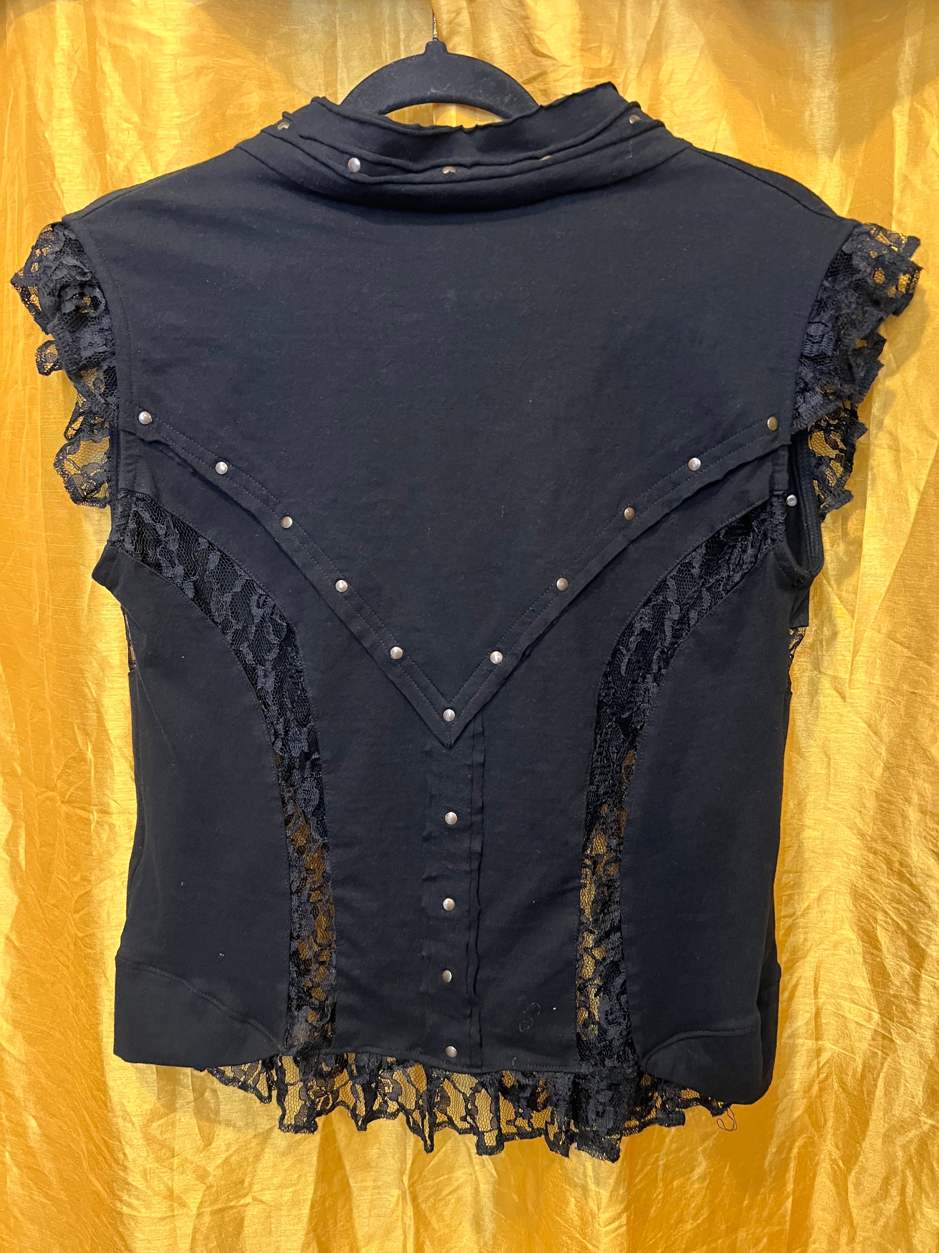 Lace Corset Zip Top