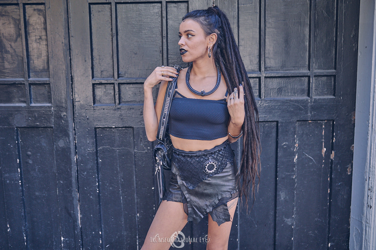 Lost Creation Leather Skirt