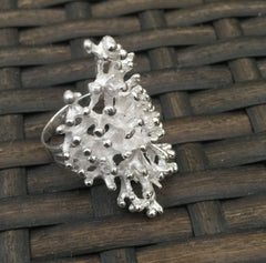 Silver Ring in Coral Shape Women Jewelry