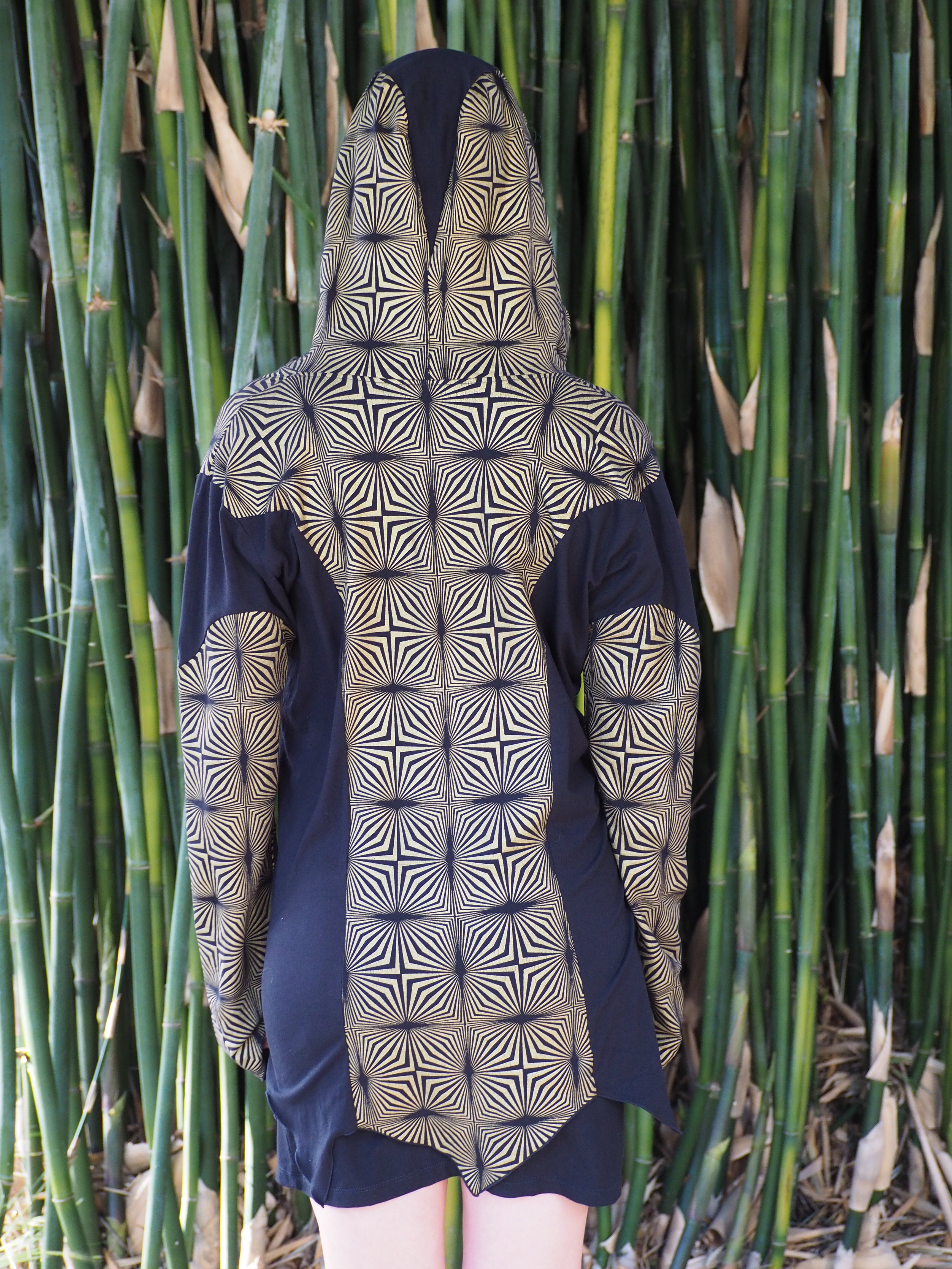La Liberte Maya Black and Gold Hoodie