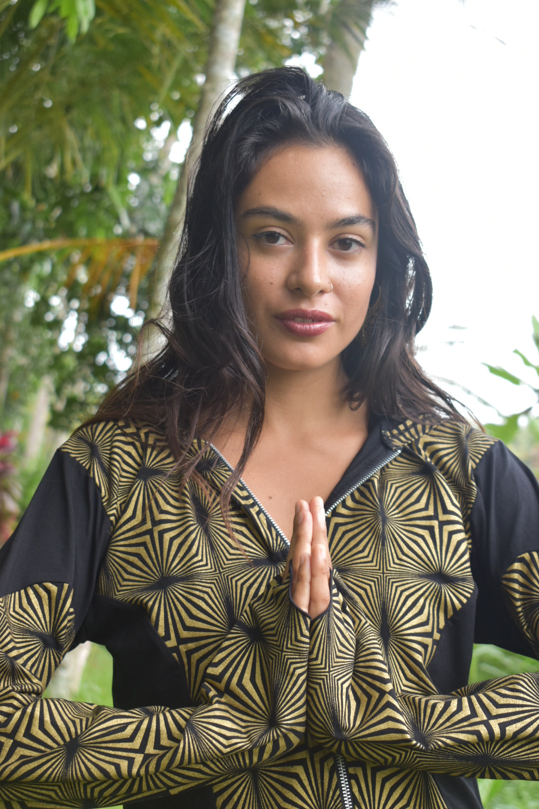 La Liberte Maya Black and Gold Hoodie
