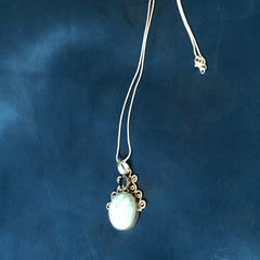 Larimar Pachamama Pendant with Chain